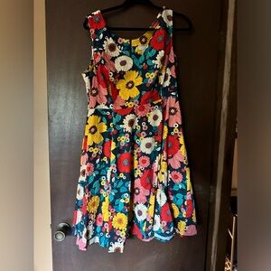 IXIA Flower Power Retro Fit and Flare Dress